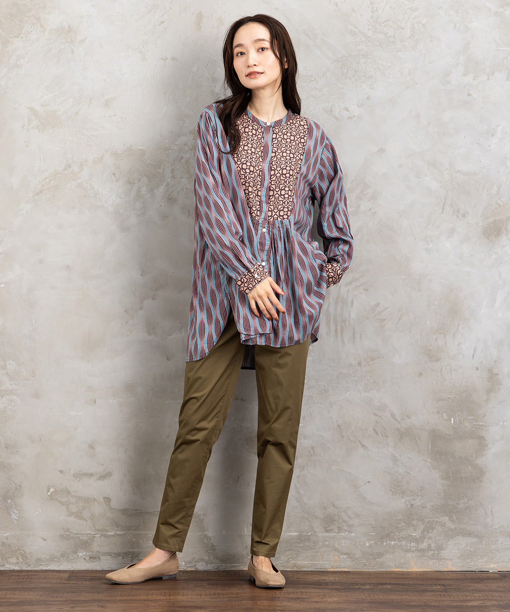 21号(6L～) コットンストレッチテーパードパンツ