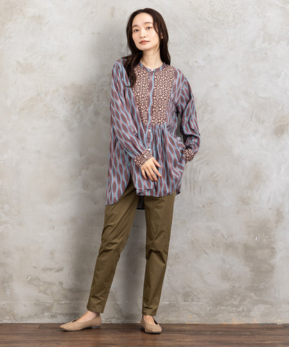 21号(6L～) コットンストレッチテーパードパンツ