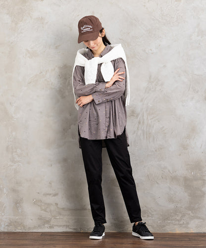 21号(6L～) コットンストレッチテーパードパンツ