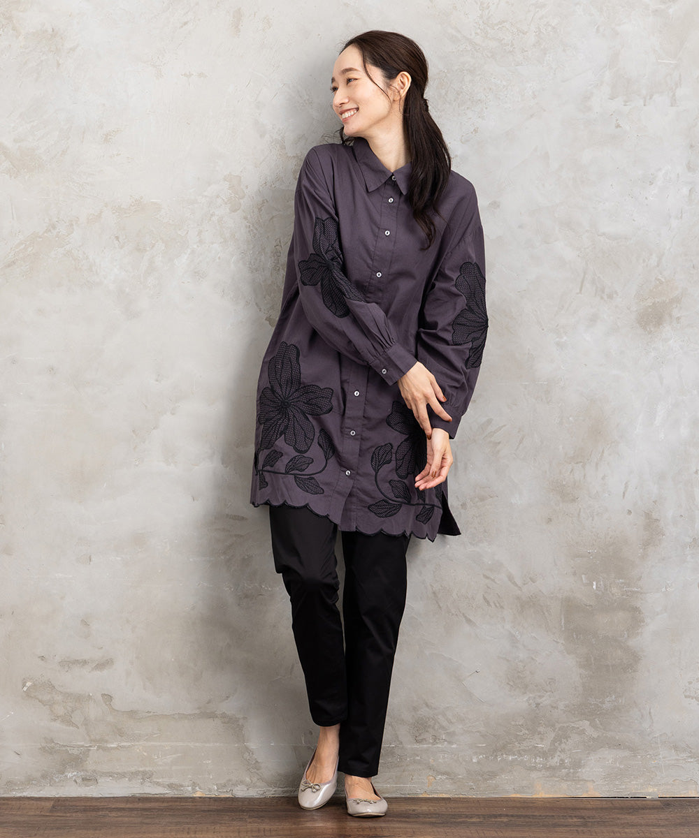 21号(6L～) コットンストレッチテーパードパンツ