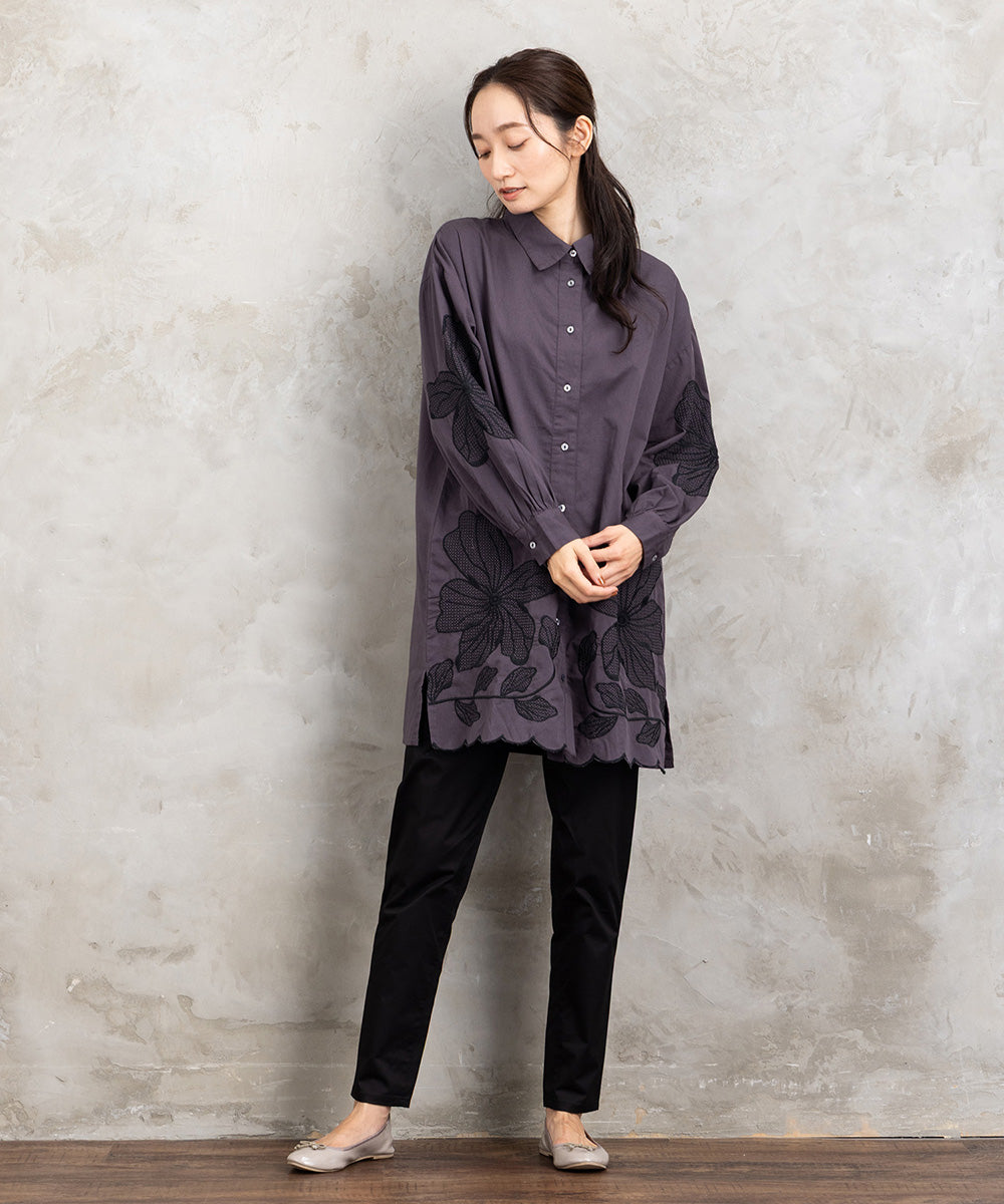 21号(6L～) コットンストレッチテーパードパンツ