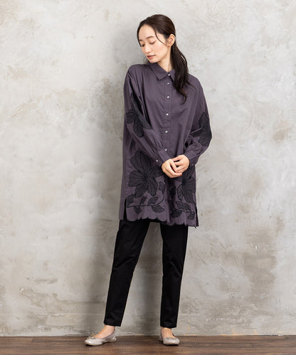 21号(6L～) コットンストレッチテーパードパンツ