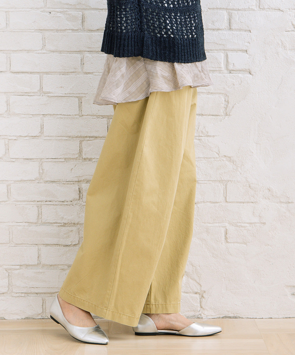 FONTLAB コットンピケタックワイドパンツ【先行予約】