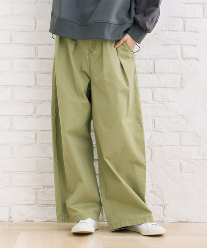 FONTLAB コットンピケタックワイドパンツ【先行予約】