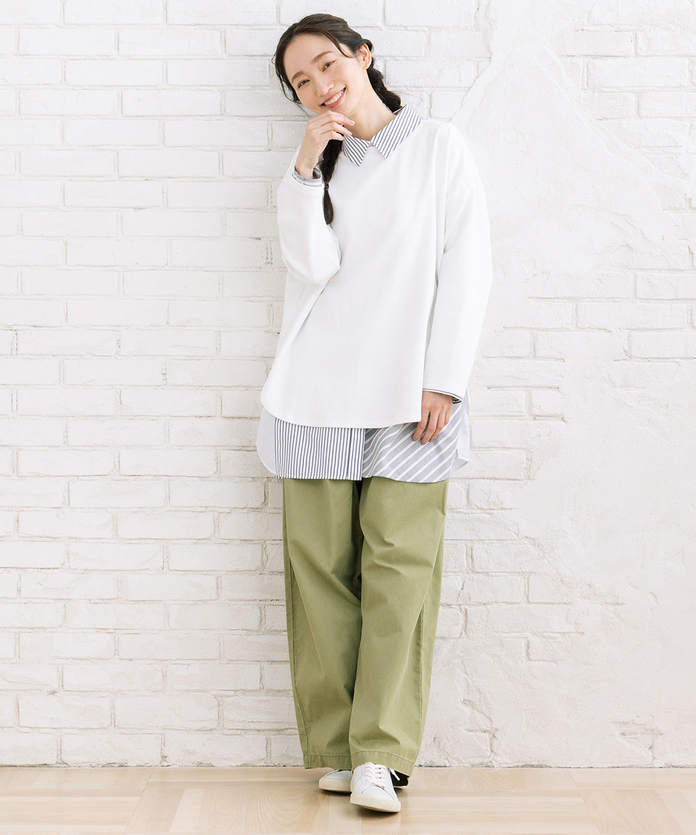 FONTLAB コットンピケタックワイドパンツ【先行予約】