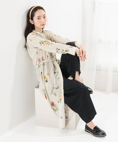 LIYOCA コットンリヨセルチノタックパンツ