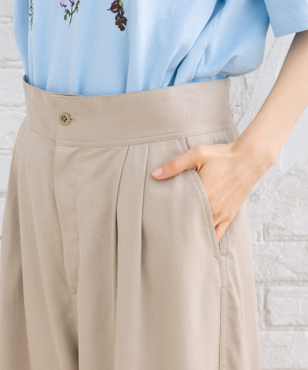 LIYOCA コットンリヨセルチノタックパンツ