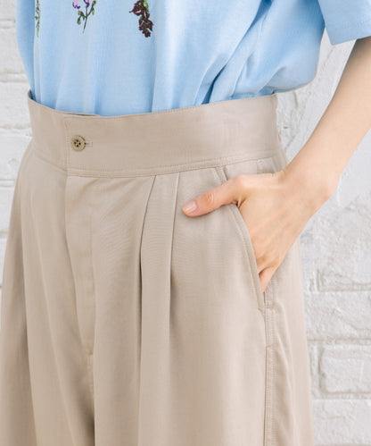 LIYOCA コットンリヨセルチノタックパンツ