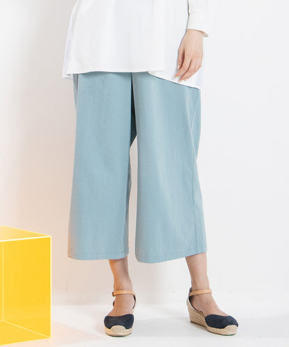 ナチュラルストレッチガウチョパンツ
