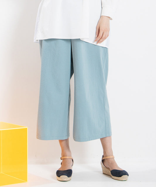 ナチュラルストレッチガウチョパンツ