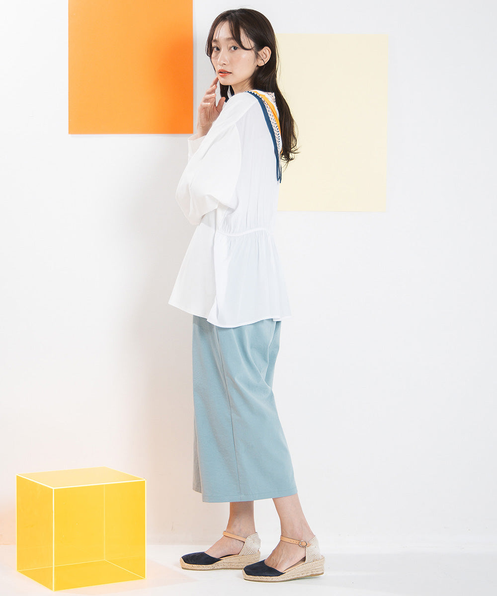 ナチュラルストレッチガウチョパンツ｜ファッション通販のマインド