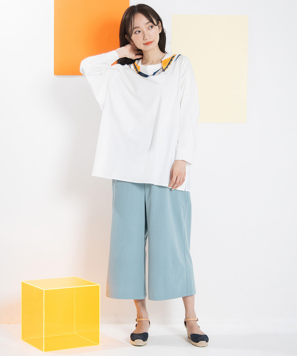21号(6L～) ナチュラルストレッチガウチョパンツ