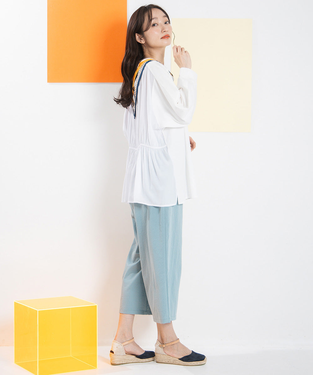 21号(6L～) ナチュラルストレッチガウチョパンツ
