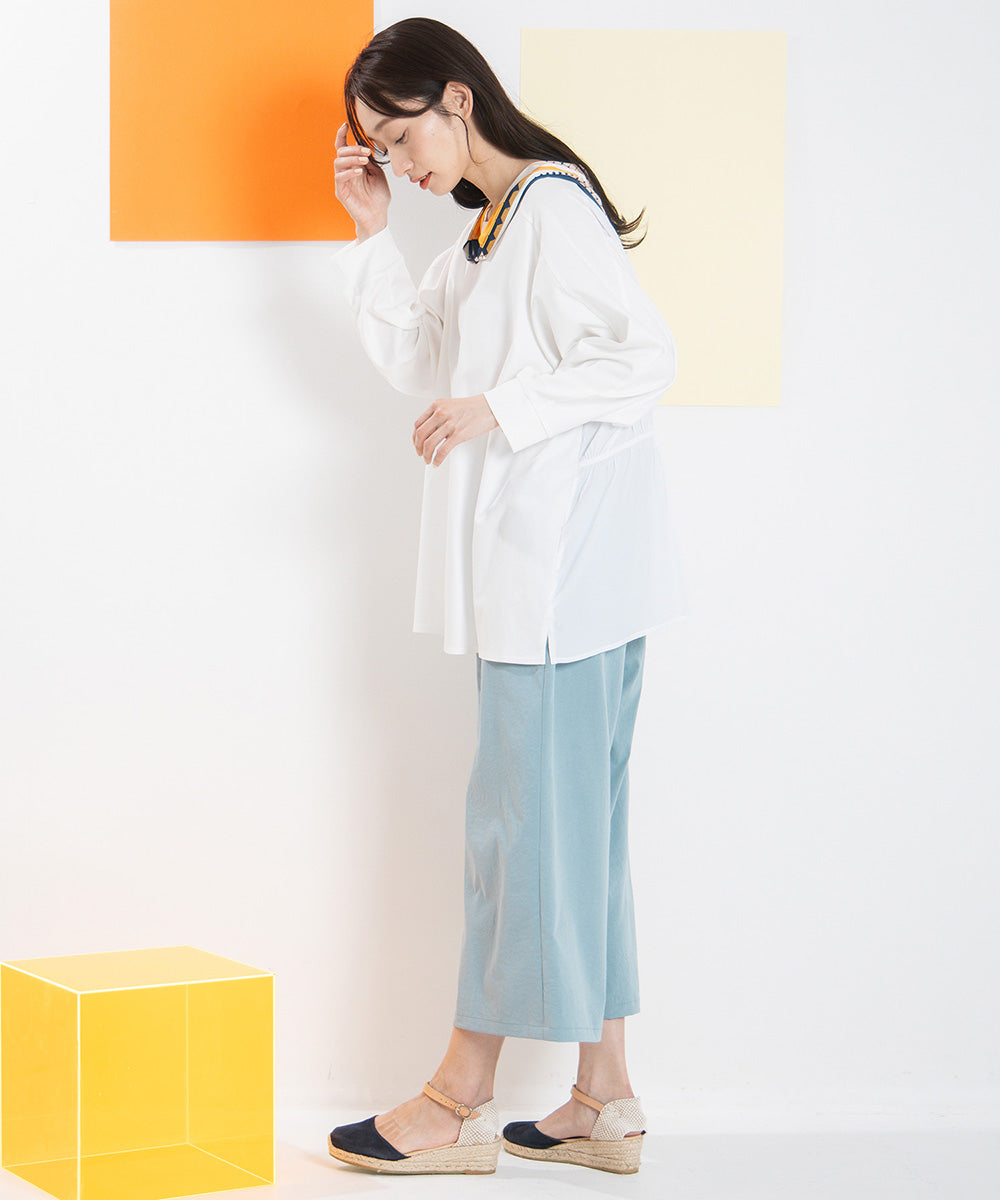 21号(6L～) ナチュラルストレッチガウチョパンツ