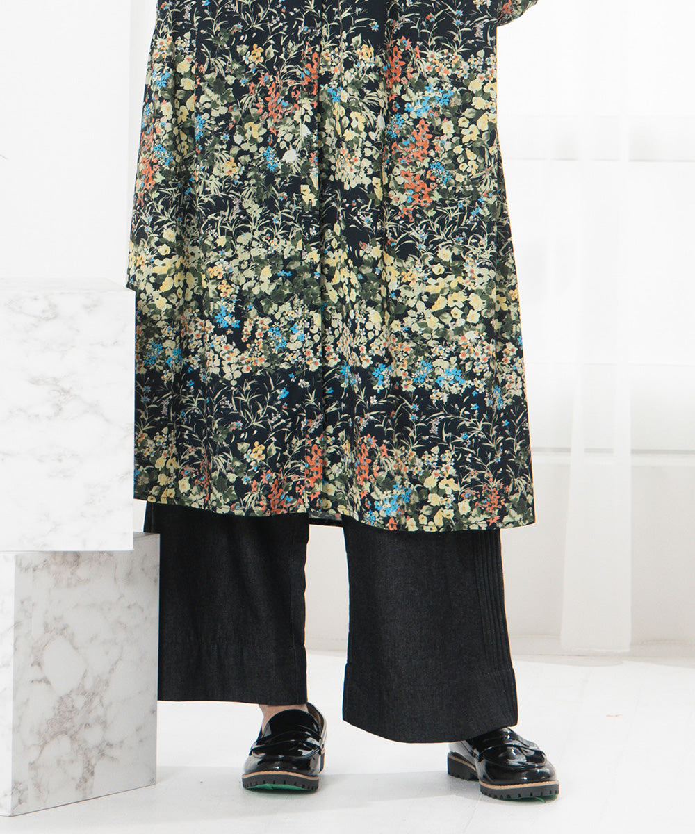 INDESIGN ピンタックラインデニムパンツ