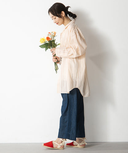 INDESIGN ピンタックラインデニムパンツ