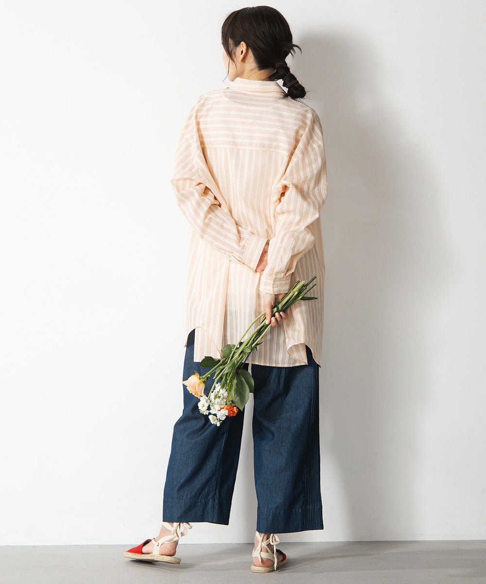 INDESIGN ピンタックラインデニムパンツ