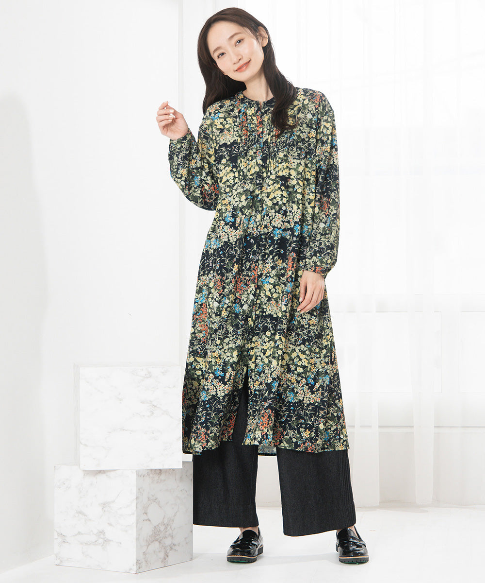 INDESIGN ピンタックラインデニムパンツ