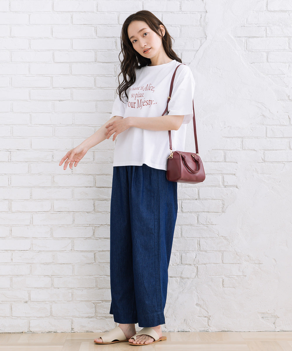 INDESIGN ピンタックラインデニムパンツ
