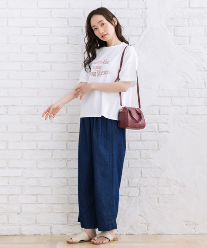 INDESIGN ピンタックラインデニムパンツ