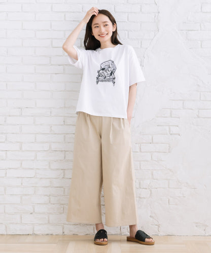 12-1697　ドライハイテンションタックワイドパンツ