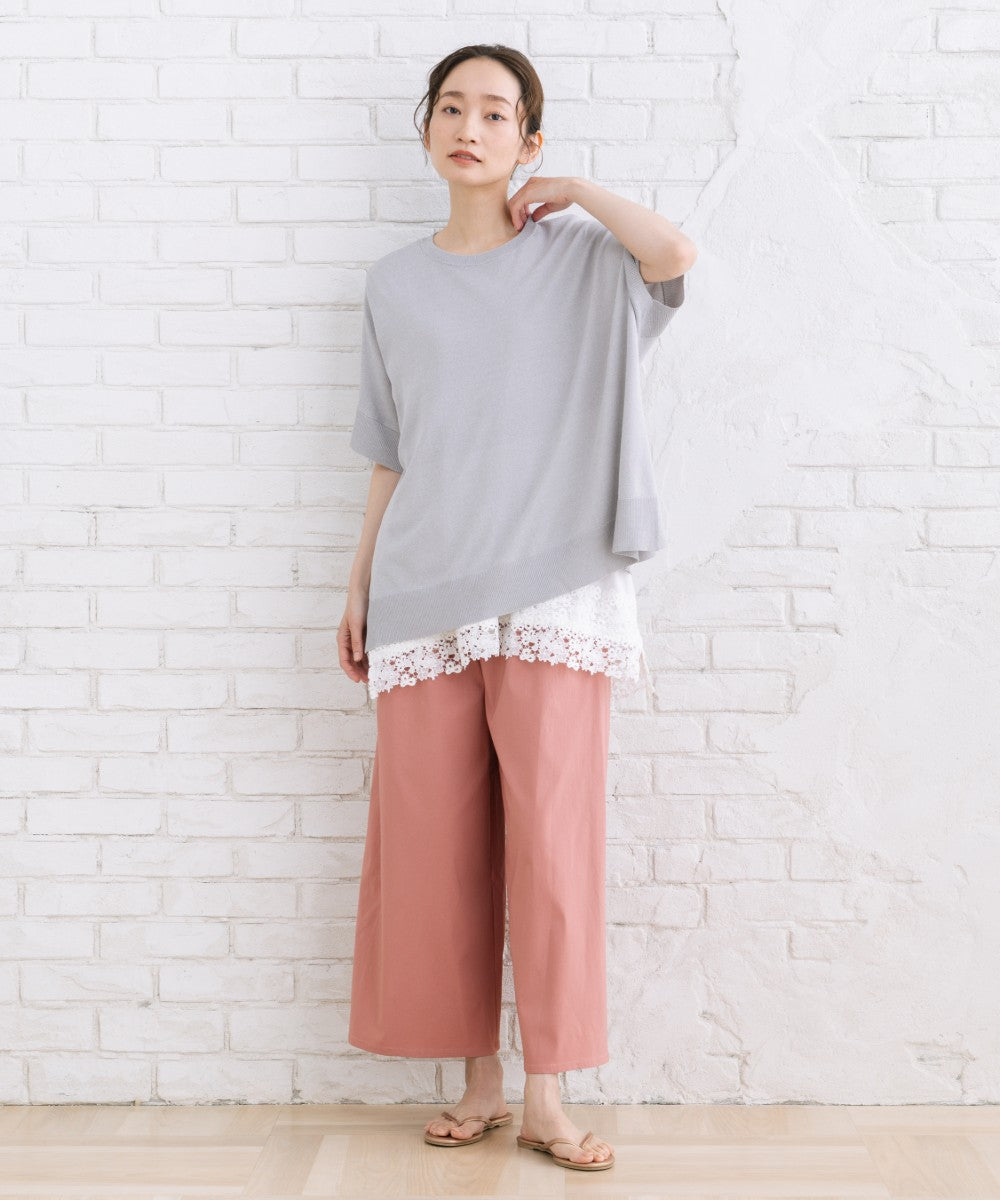 21号(6L～) ドライハイテンションタックワイドパンツ