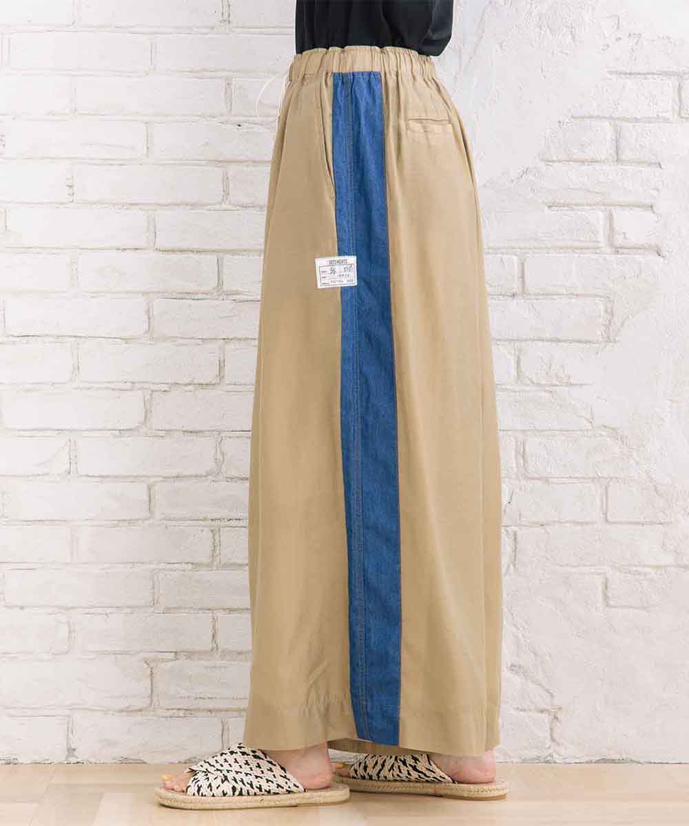 BLANC basque [Rogique]ローン×ライトデニムコンビパンツ