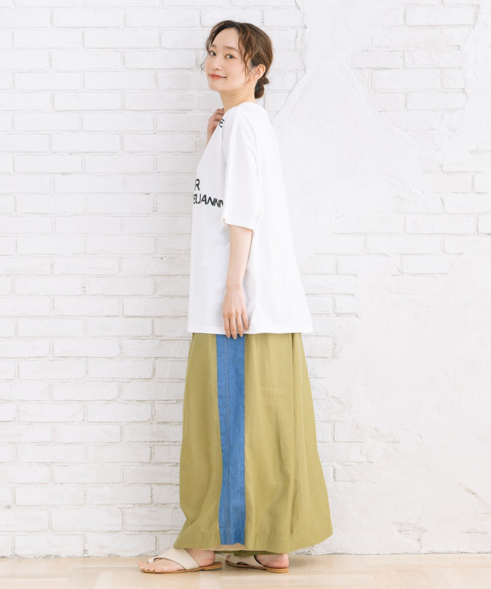 BLANC basque [Rogique]ローン×ライトデニムコンビパンツ