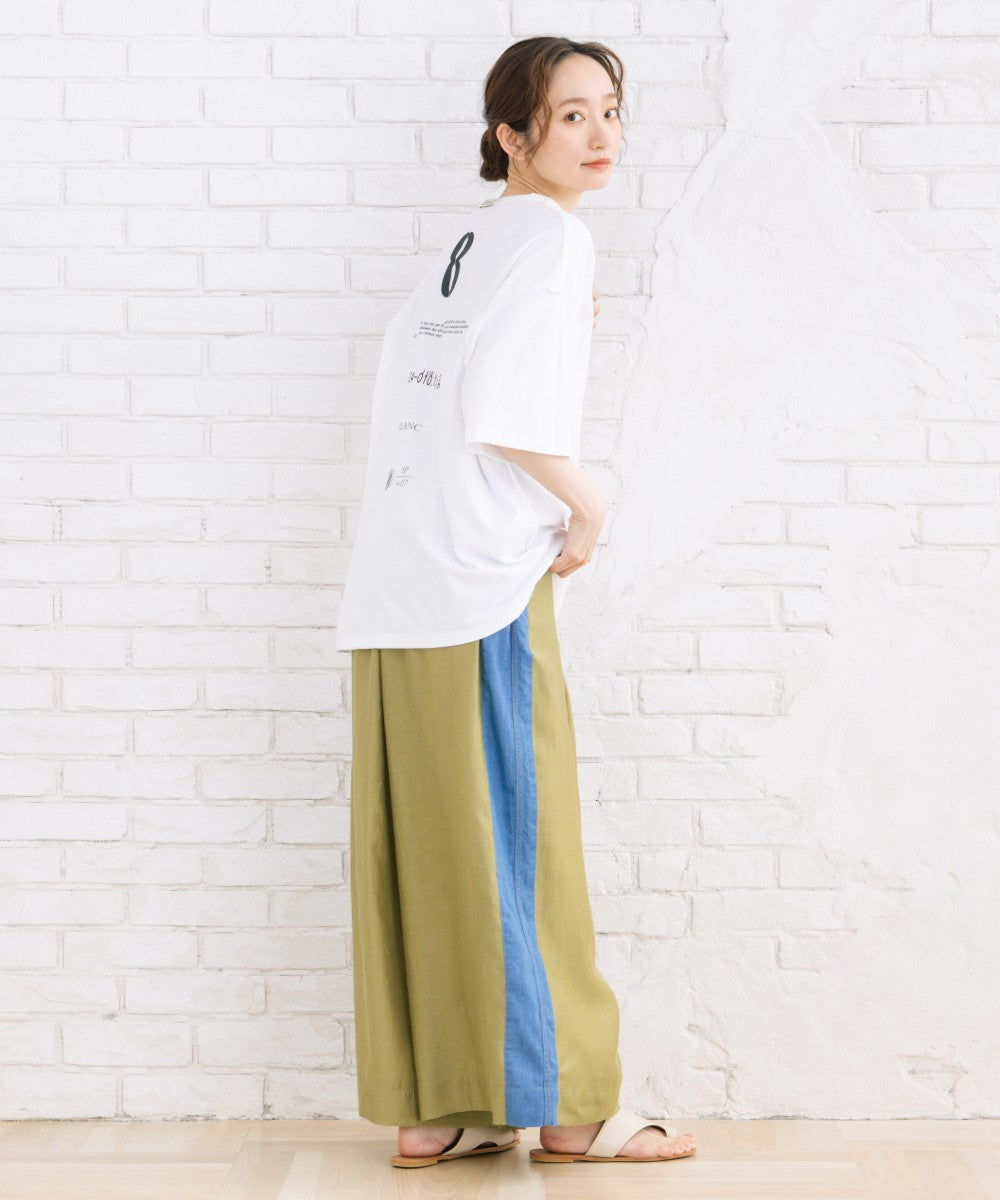 BLANC basque [Rogique]ローン×ライトデニムコンビパンツ