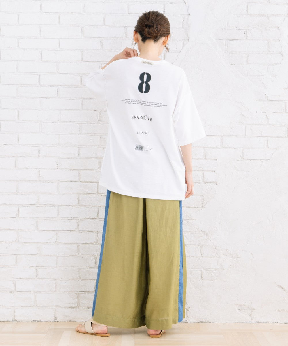 BLANC basque [Rogique]ローン×ライトデニムコンビパンツ