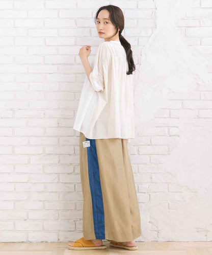 BLANC basque [Rogique]ローン×ライトデニムコンビパンツ