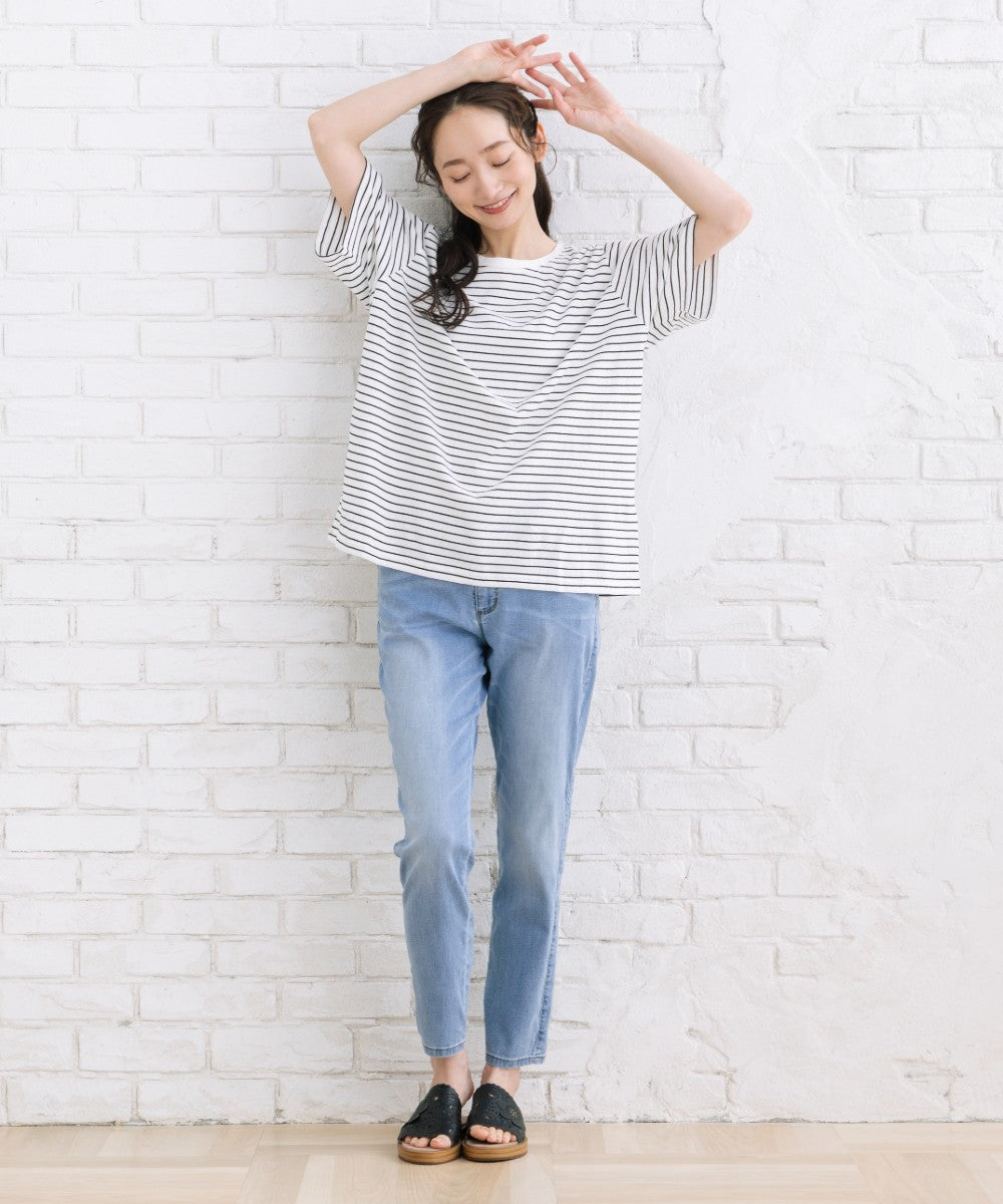 21号・23号(6L・7L) London Denim [接触冷感]9分丈デニムパンツ