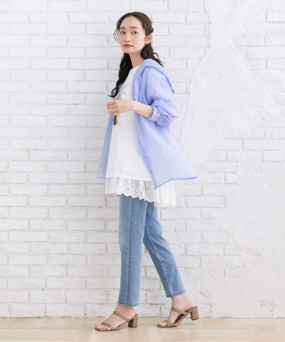 London Denim [接触冷感]9分丈デニムパンツ