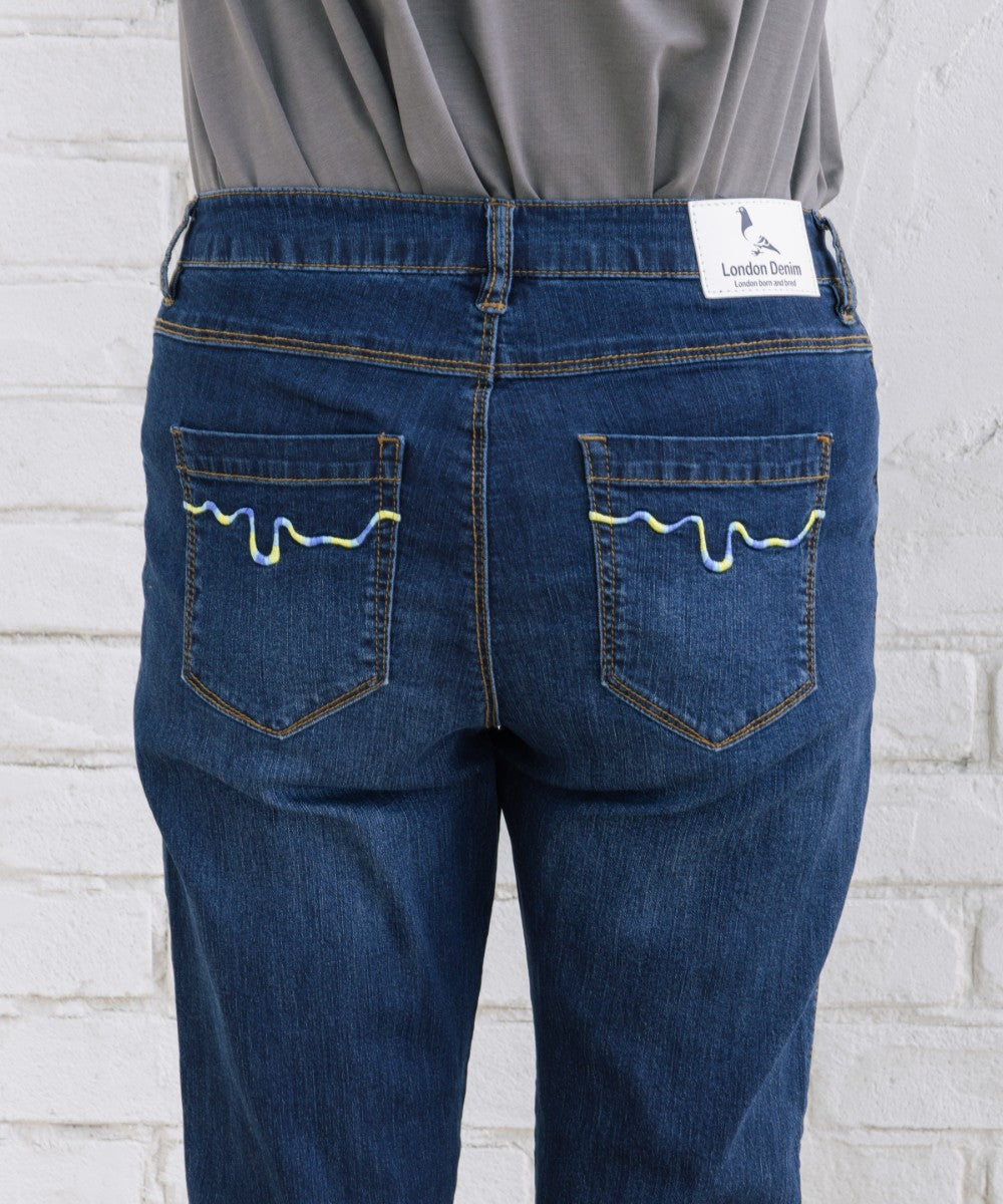 London Denim [接触冷感]9分丈デニムパンツ