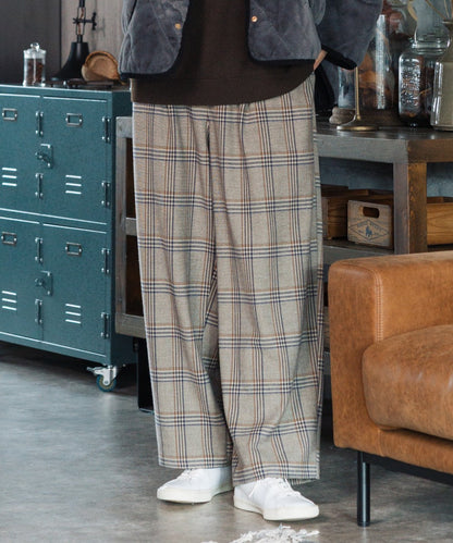 両面起毛セミワイドパンツ【先行予約】