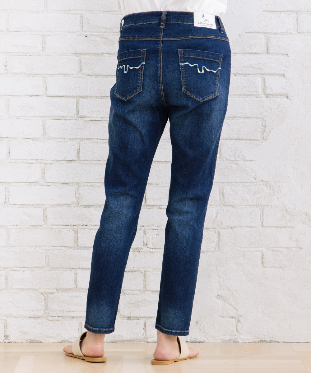 21号・23号(6L・7L) London Denim [接触冷感]9分丈デニムパンツ 【先行予約】