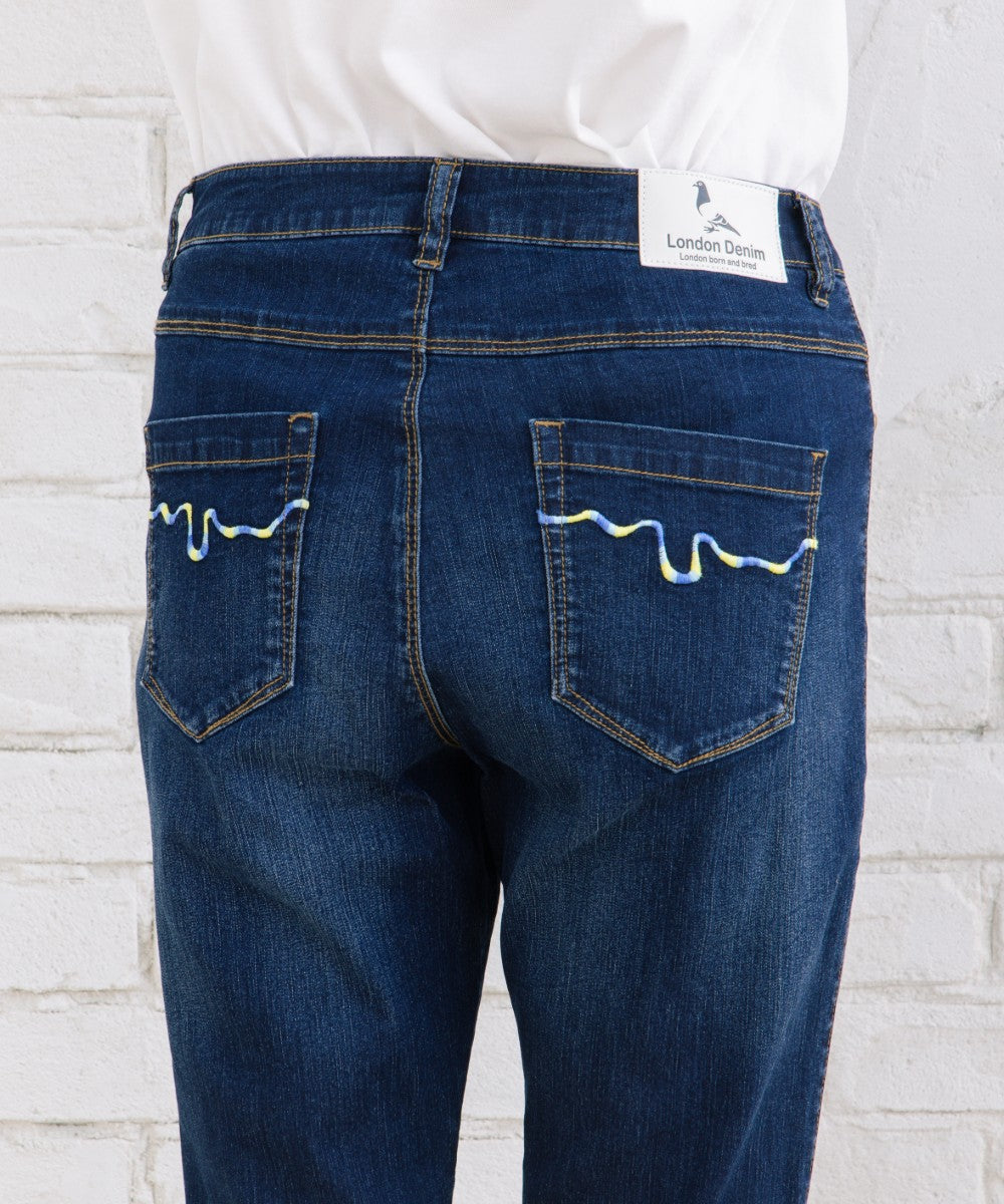 21号・23号(6L・7L) London Denim [接触冷感]9分丈デニムパンツ 【先行予約】