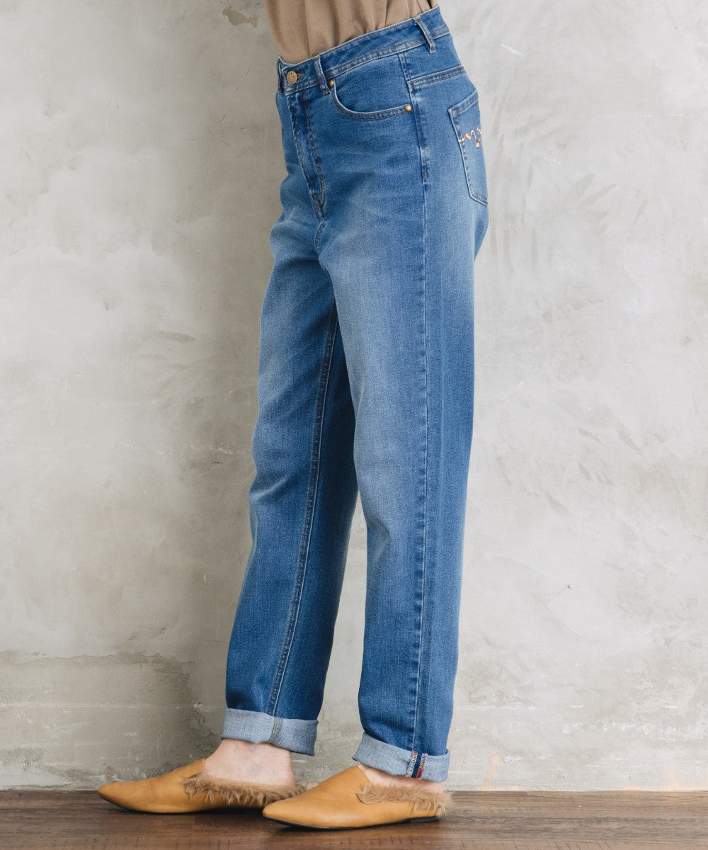 London Denim [Rogique]レインボーステッチエアレットデニム