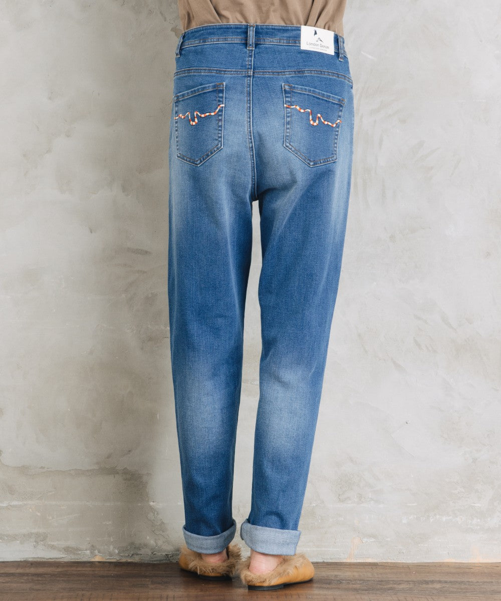 London Denim [Rogique]レインボーステッチエアレットデニム