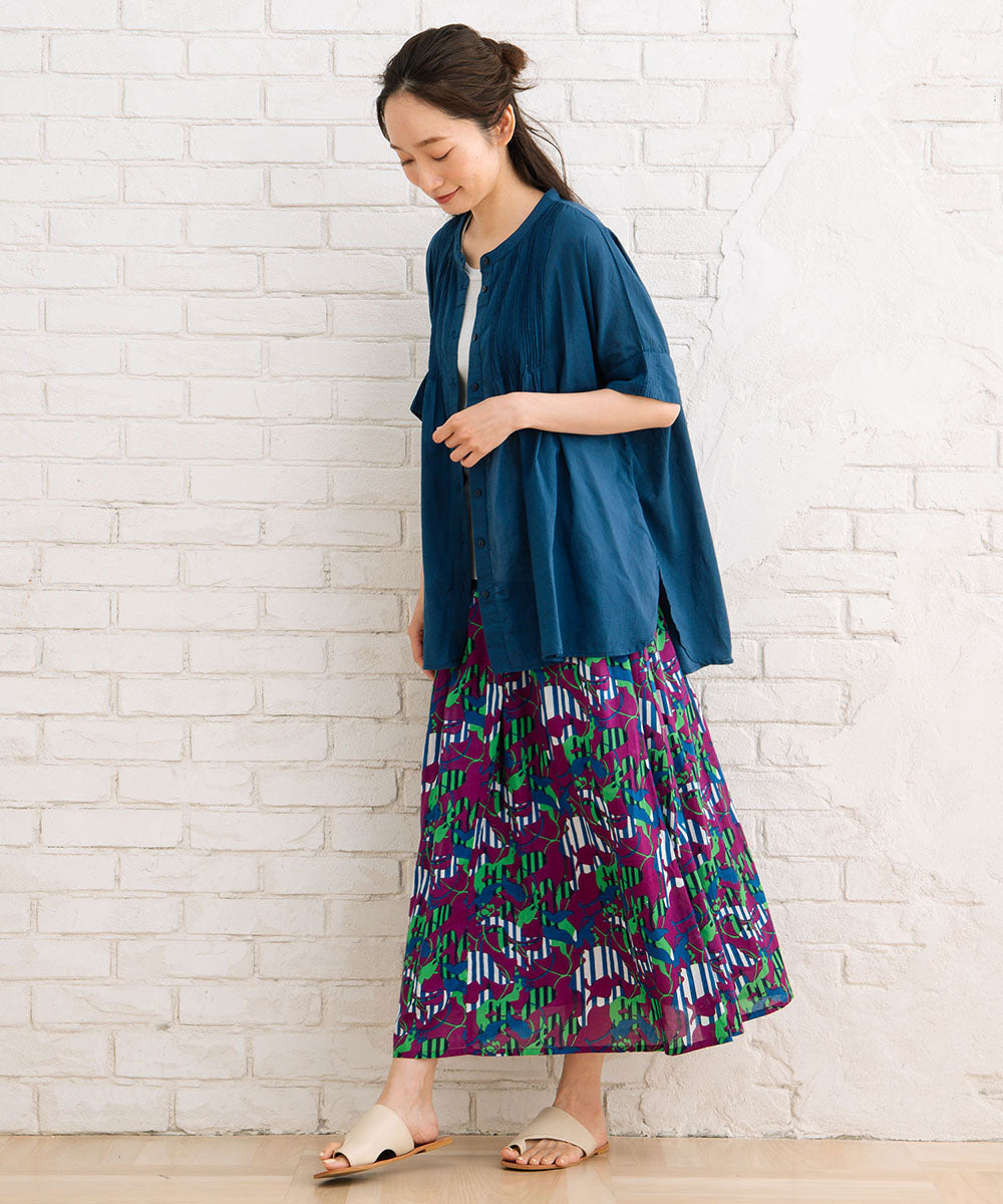 21号(6L～) INDESIGN ストライプ×バインプリントスカート