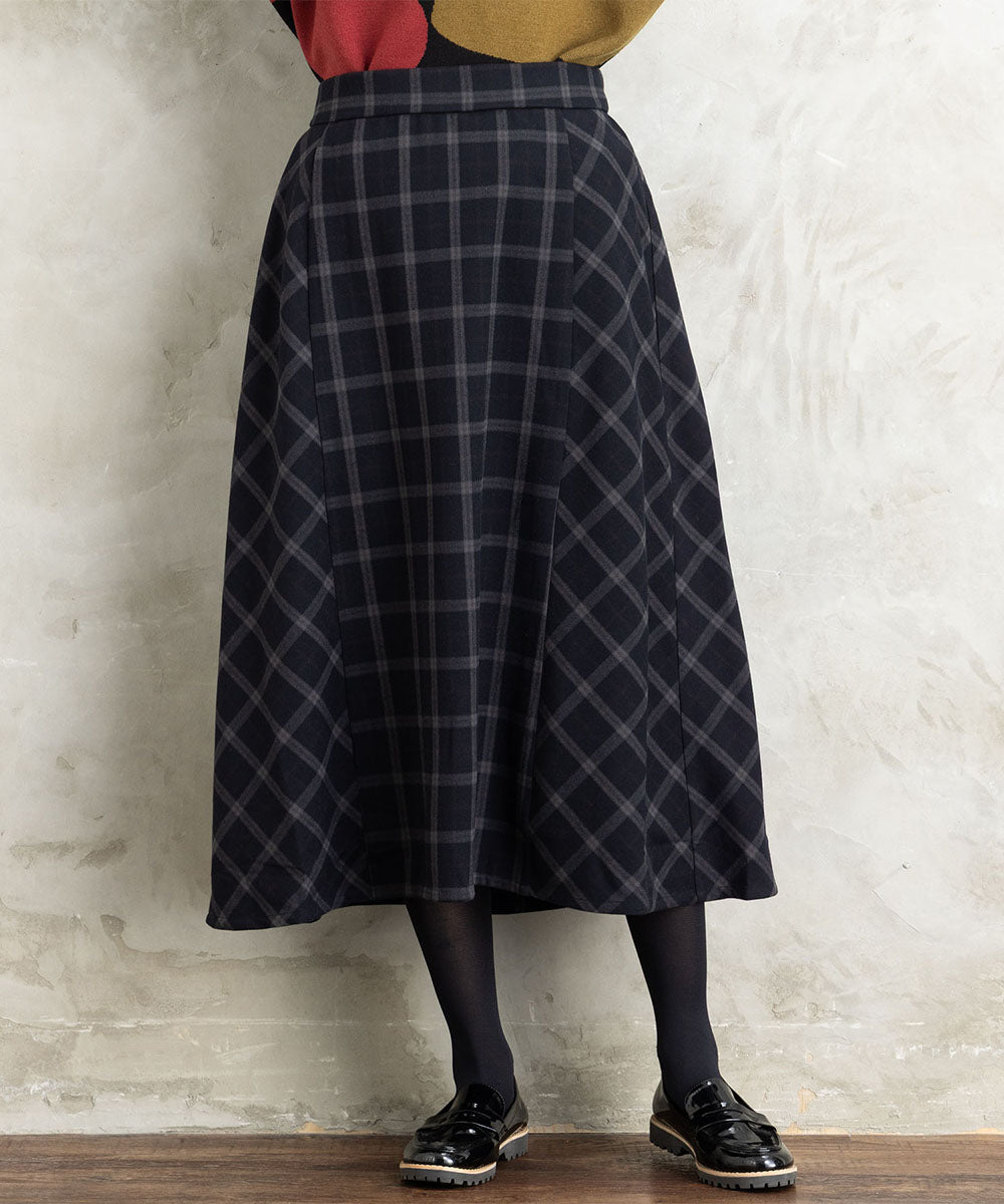 21号(6L～) 両面起毛チェックスカート