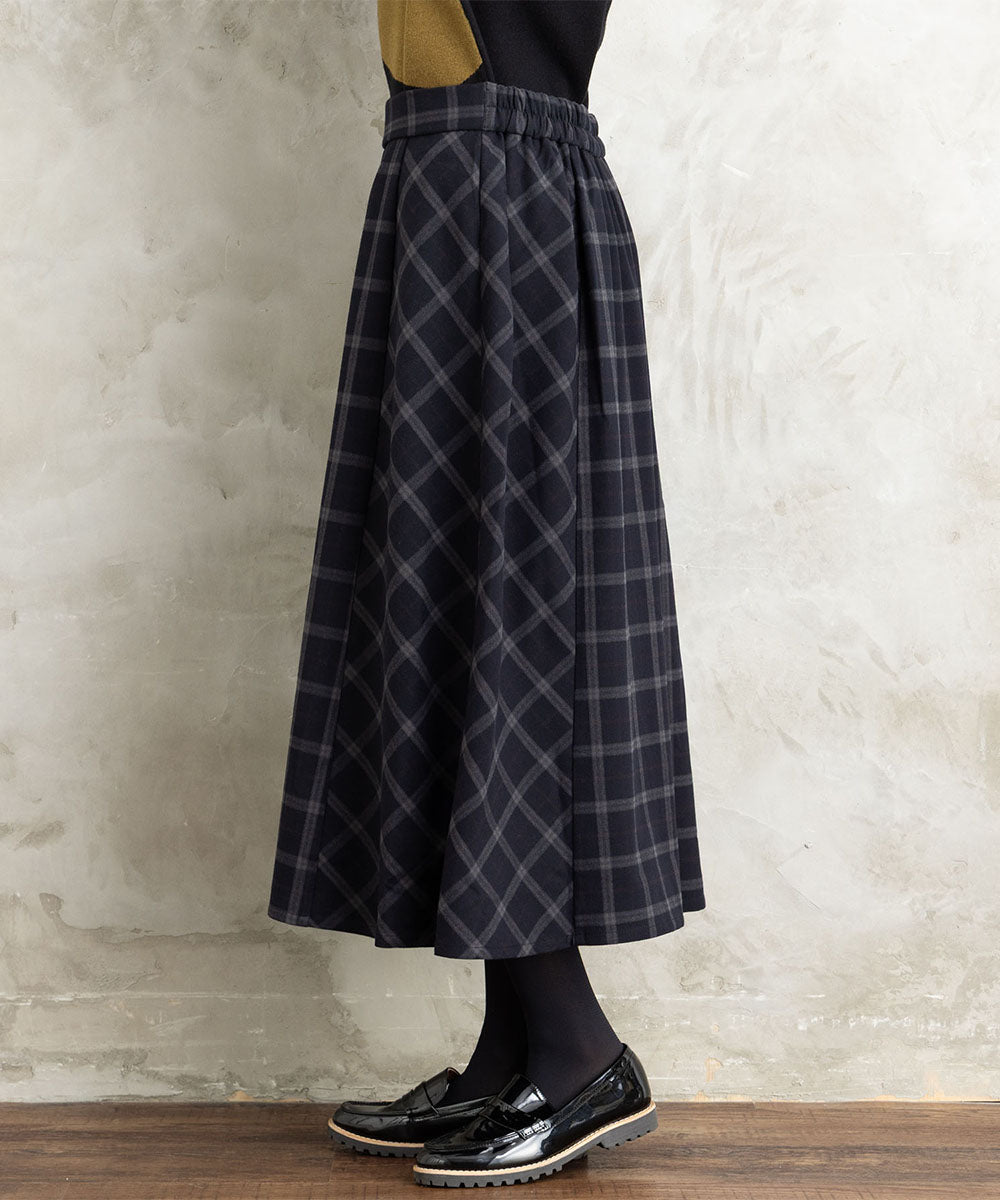 21号(6L～) 両面起毛チェックスカート