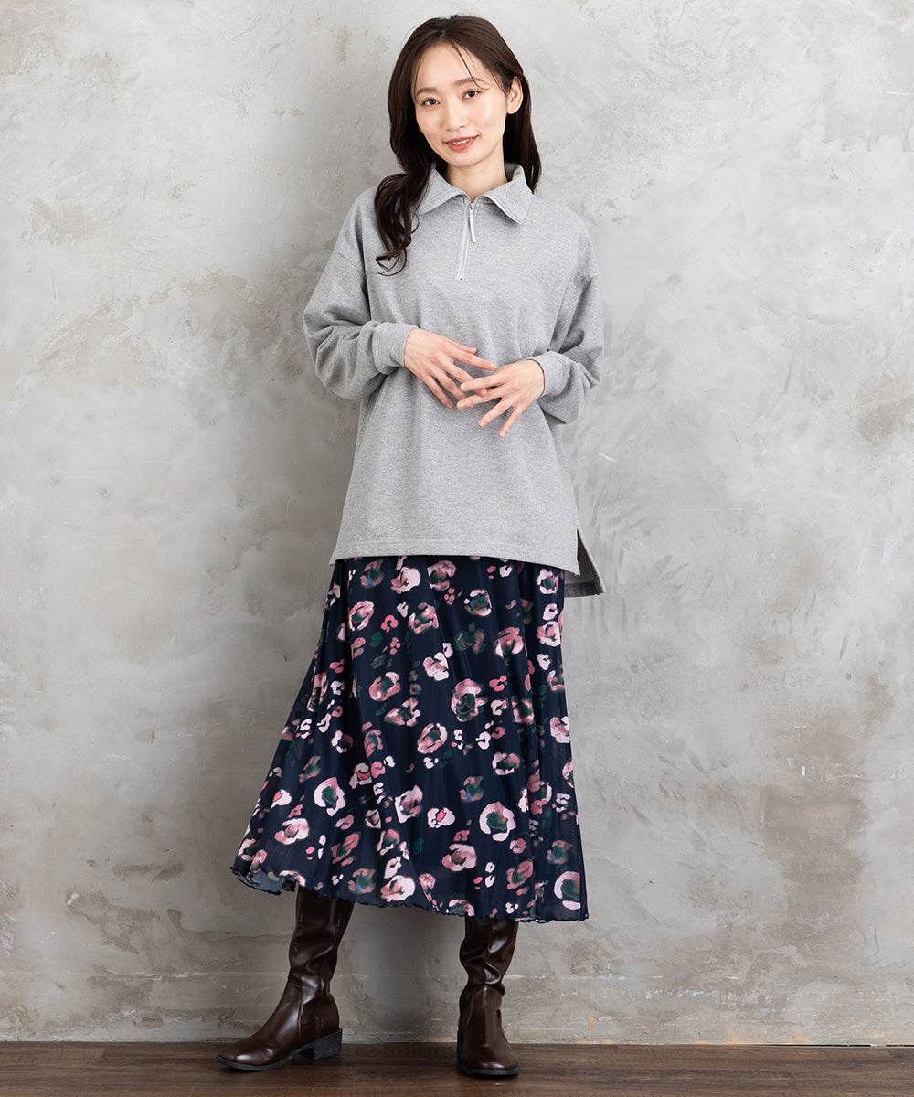 NUMPH ブラーフラワープリントスカート