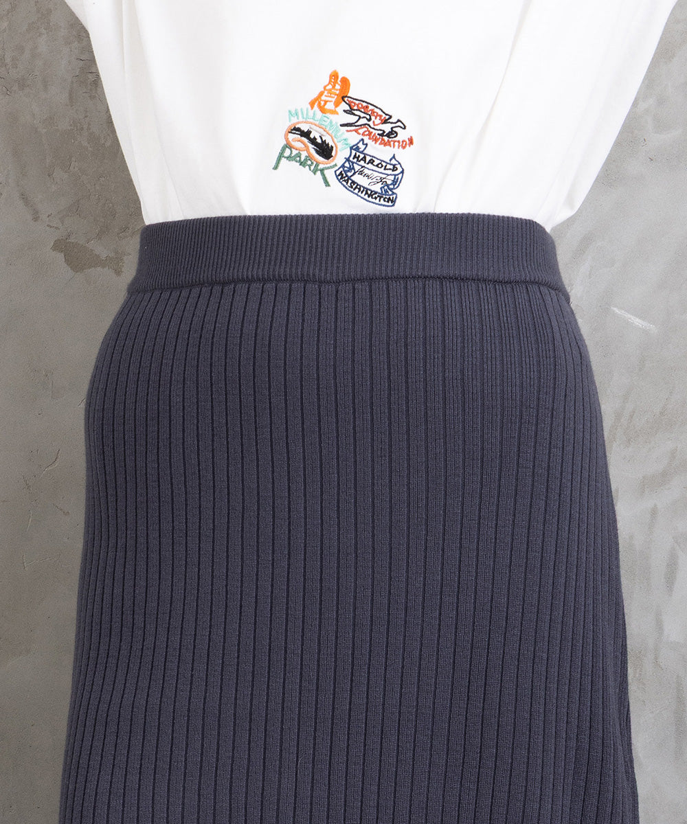 FONTLAB リブニットスカート