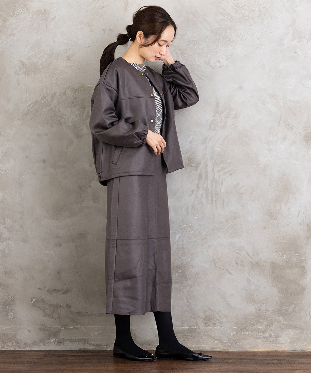 FONTLAB マシュマロレザーライクスカート