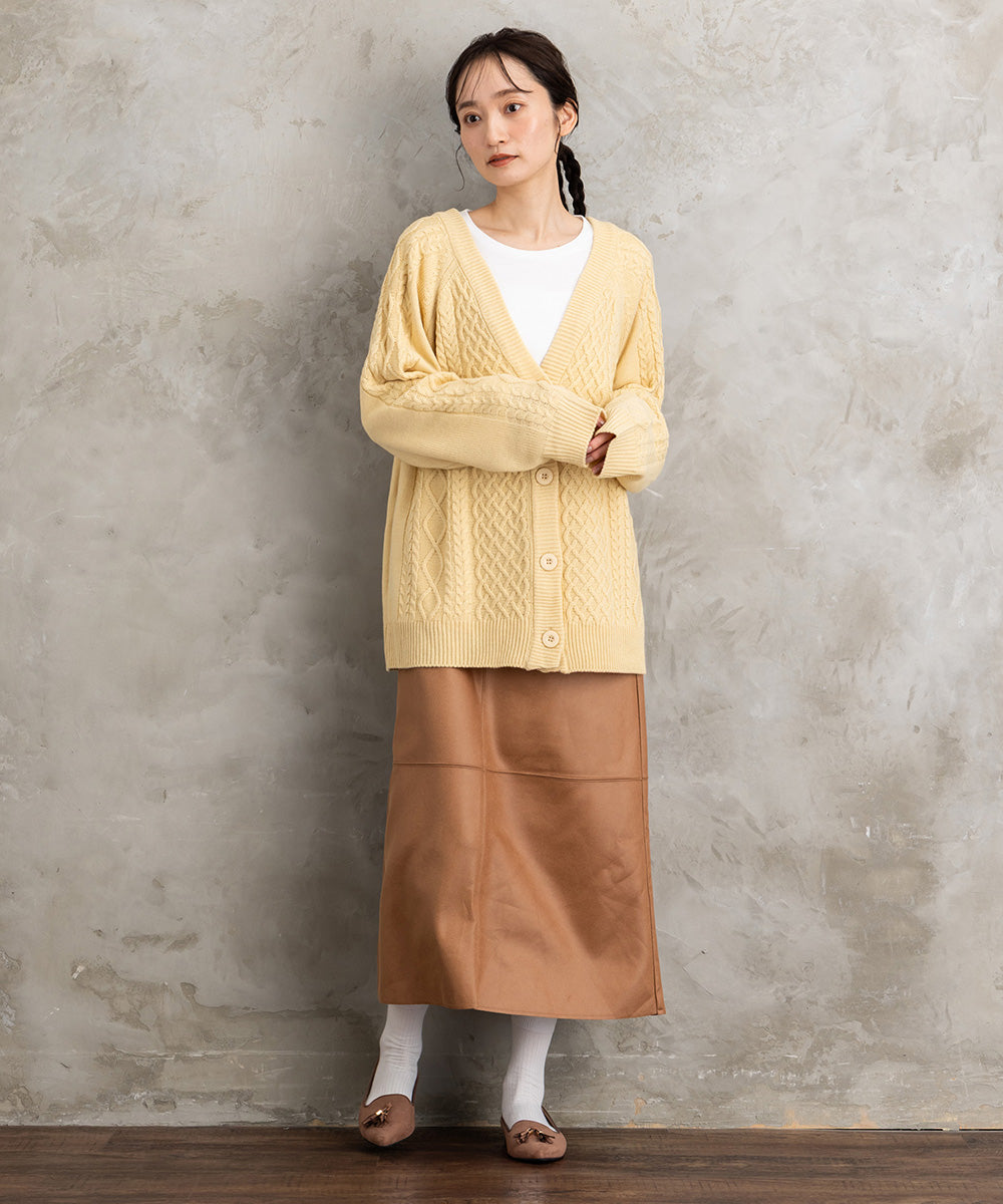 FONTLAB マシュマロレザーライクスカート