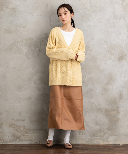 FONTLAB マシュマロレザーライクスカート