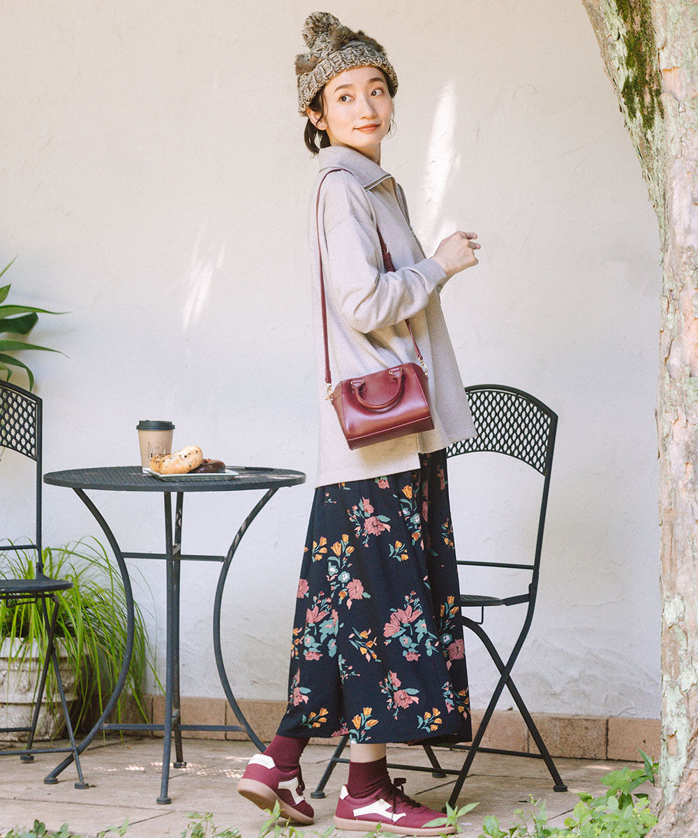 INDESIGN フラワーブーケプリントスカート