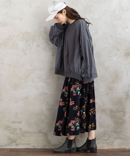 INDESIGN フラワーブーケプリントスカート