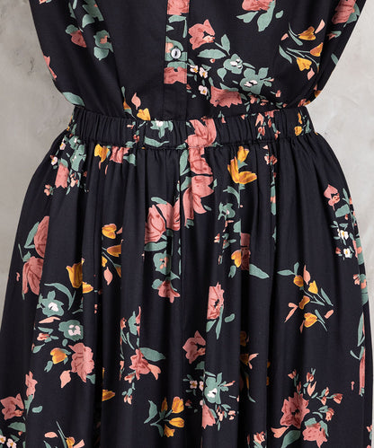 INDESIGN フラワーブーケプリントスカート